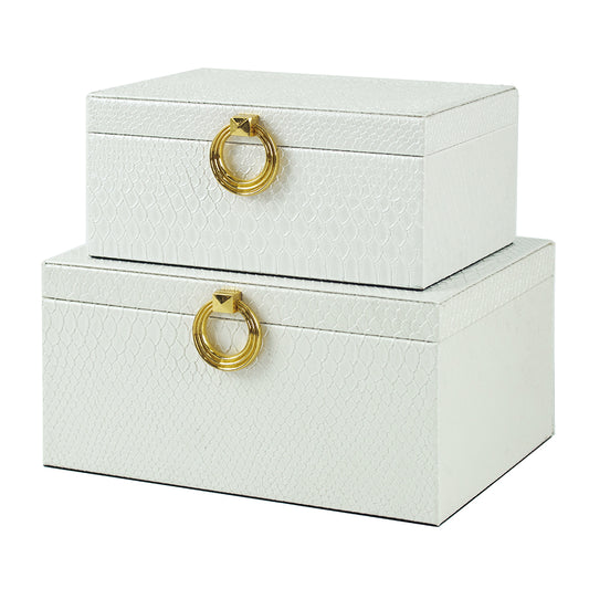 Oscar Faux Snakeskin Decorative Box
