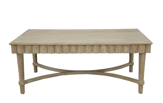 Scalloped Wood Coffee Table