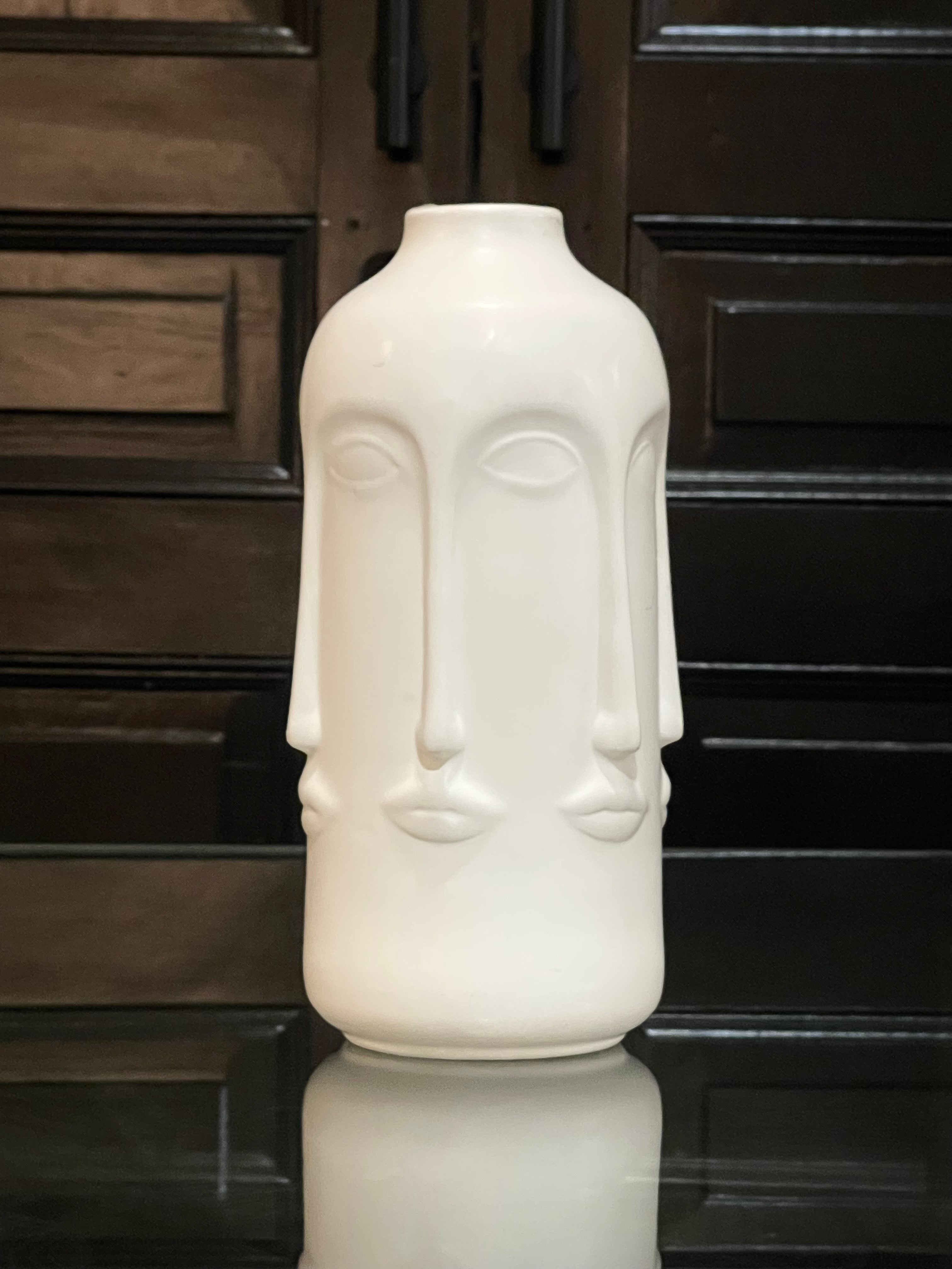 Ceramic Fornasetti Style Perpetual Face Vase