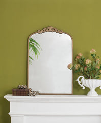 Small Arched Vertical Mirror with Adornments
