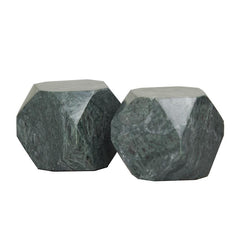 GRAY MARBLE BLOCK BOOKENDS