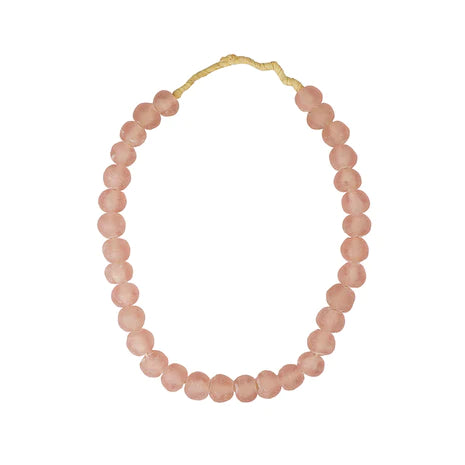 African Recycled Glass Beads-Pink