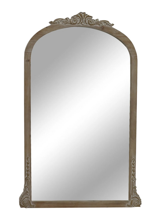 Kallie 1 Arched Wooden Wall Mirror
