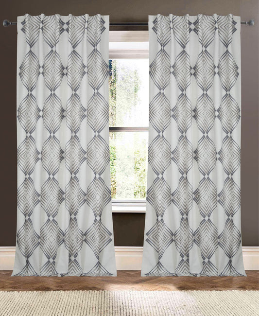 Explore Cotton Linen Curtain Drape Panel (1) - White