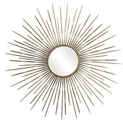 47” Golden Rays Round Mirror
