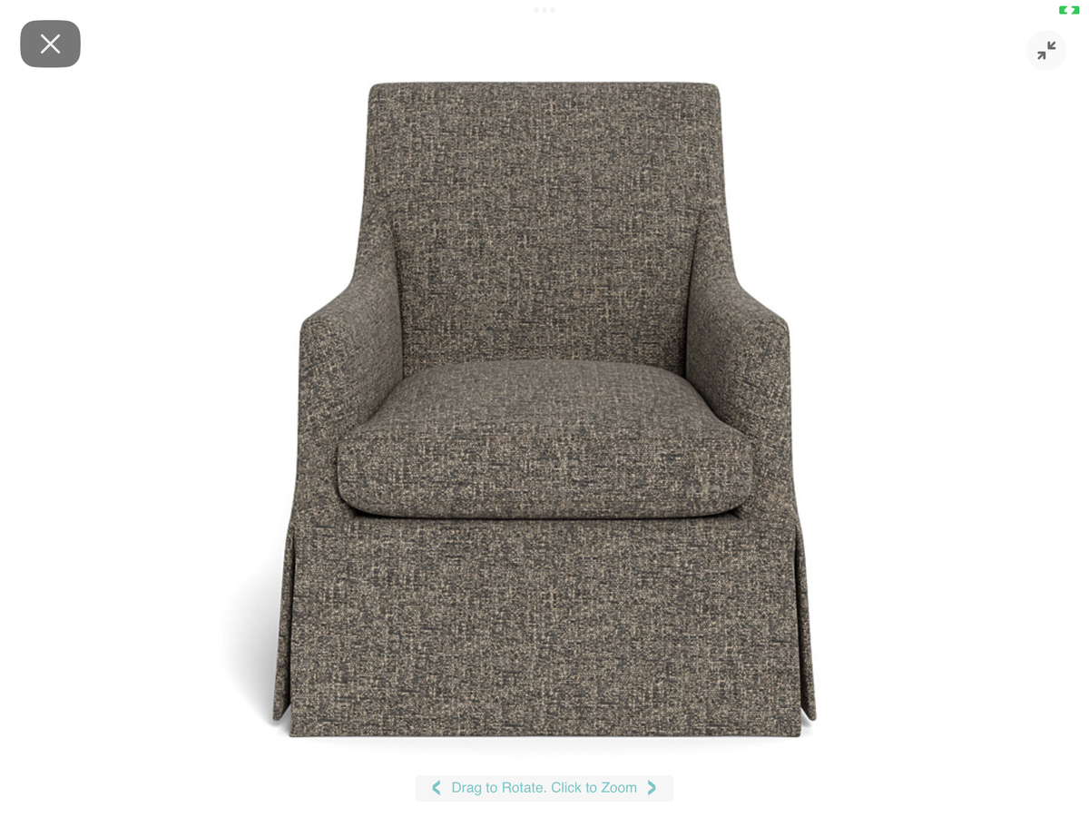 Anniston Swivel Chair - Bellini Slate