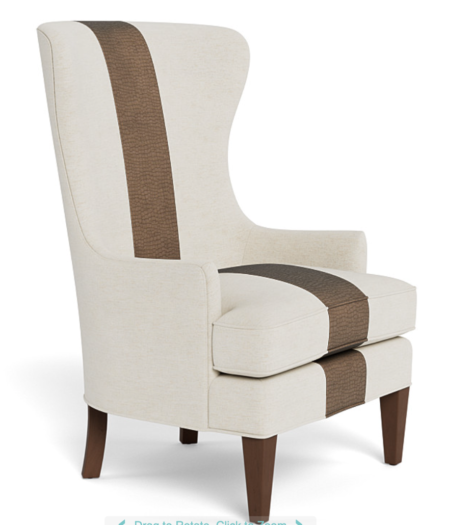 Surfside Wing Chair - Nomad Snow w/ Hook Bronze