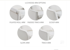 U-Choose 88" Sofa with Padded Track Arm