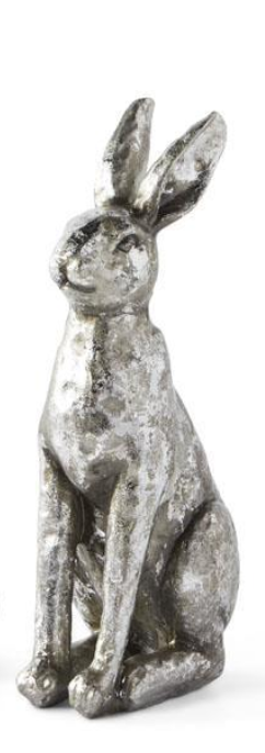 Resin Rabbits w/ Antiqued Silver Finish
