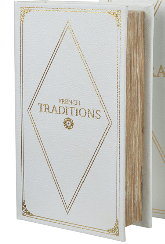 "FRENCH TRADITIONS" Faux Leather Book Boxes