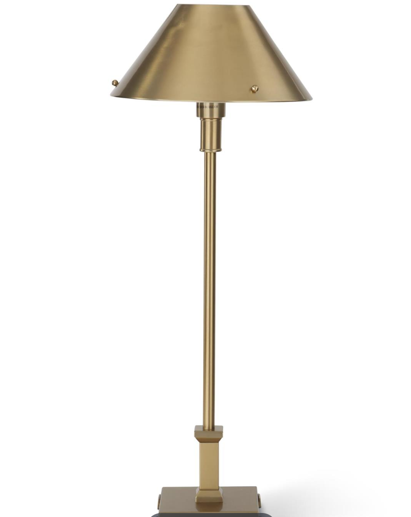 30in Slender Gold Metal Table Lamp