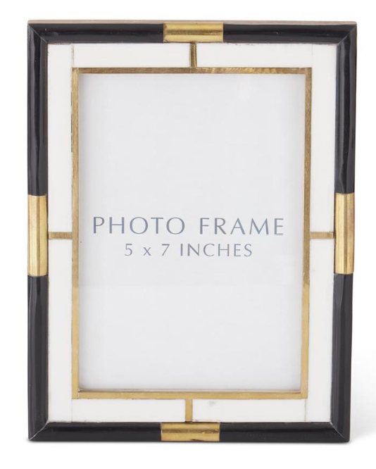Black Cream & Gold Tiled Photo Frames