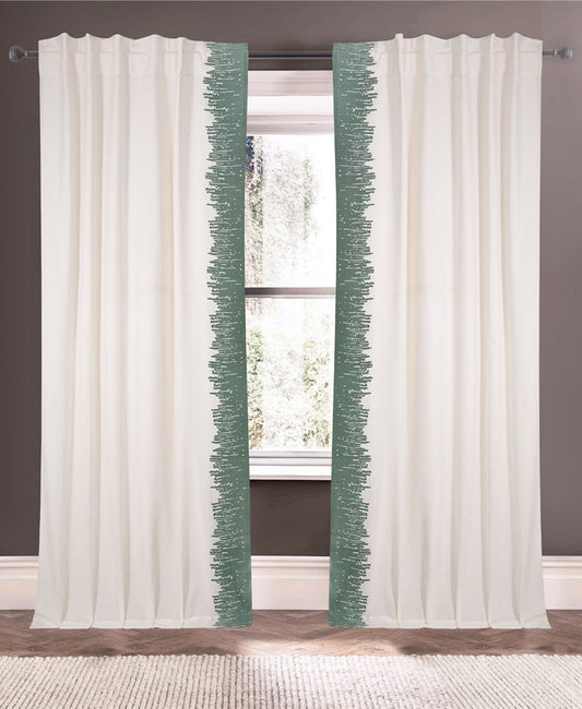 Skyline Linen Blend Curtains Drapes Panels Pair (2)