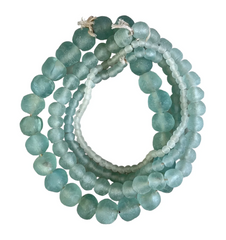 African Recycled Glass Beads-Blue