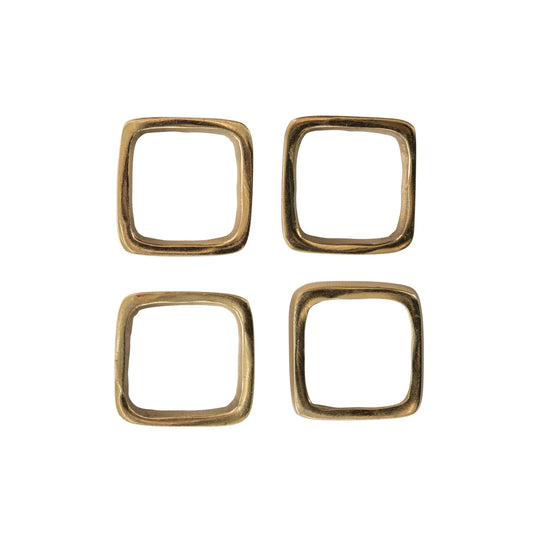 Gold Square Napkin Ring