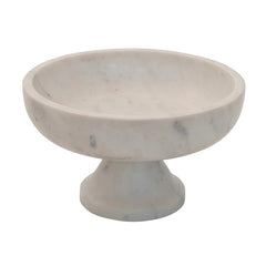 ROUND MARBLE FOOTED BOWL