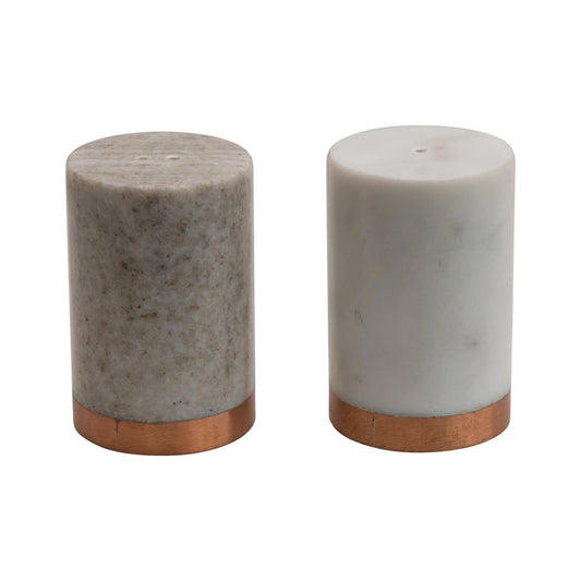 MARBLE SALT AND PEPPER SHAKERS