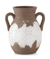 Taupe & White Ceramic Vases