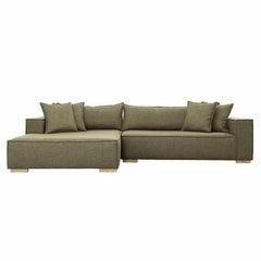 Clarisse Chaise Sectional - Olive Green