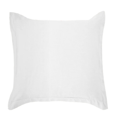 Washed Linen Tailored Euro Sham - Washable White
