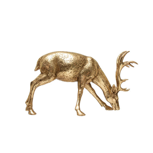 Gold Bowing Deer
